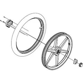 vozík za kolo Thule Rear Wheel L 16" 54549