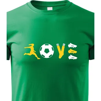Chlapecké tričko Dětské tričko - Fotbal LOVE, Barva Zelená, Velikost 110 cm/4 roky, Canvas Dětské tričko Bezvatriko.cz 1572