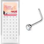 Šperky4U Sada 40ti piercingů do nosu, 2,5mm zirkon, tl. 0,8 mm - N0000-31