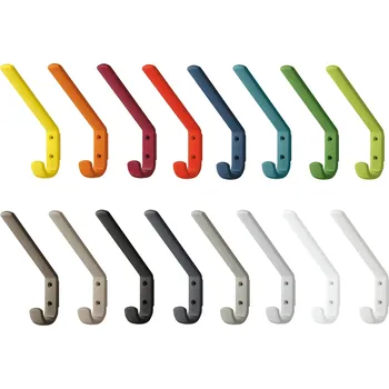 Nábytkové kování Velký šatní háček HEWI z polyamidu - zeleno modrý