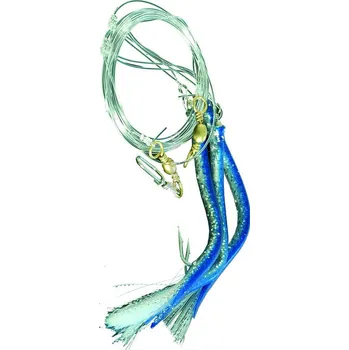 ICE fish - Trubička návazec mix 4/0 modro/stříbrná 3ks