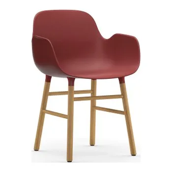 Jídelní židle Form Armchair Oak červená