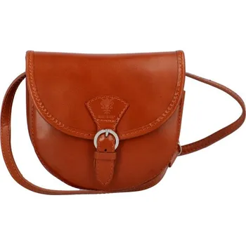 Kabelka Malá kožená crossbody kabelka Hedvika, koňakově hnědá