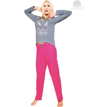 Dámské pyžamo Dámské pyžamo Oda s obrázkem soba Taro Barva/Velikost: šedá tmavá / L