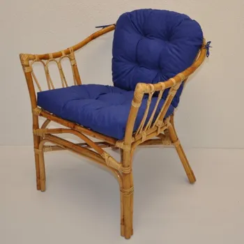 Křeslo Ratanové křeslo SUBALIU tmavě modrý melír