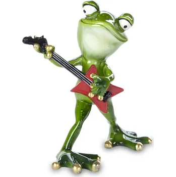 Keramická žabka - Kytarista
