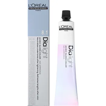 Barva na vlasy Přeliv na vlasy Loréal Dialight 50 ml - odstín 8.1 blond světlý popelavý - L’Oréal Professionnel + dárek zdarma