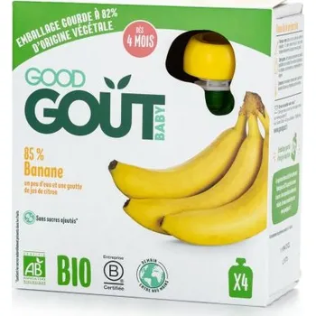 Dětská výživa Good Gout Banán 4x85 g BIO