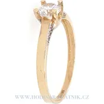 Dámský prsten ze žlutého zlata a zirkony OLI0811217431015