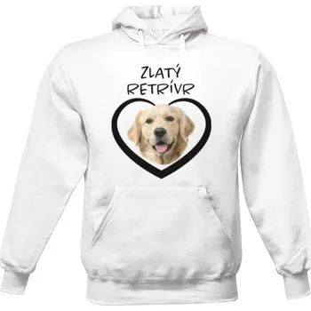 Pánská mikina Pánská mikina s kapucí s potiskem Zlatý retrívr pánské