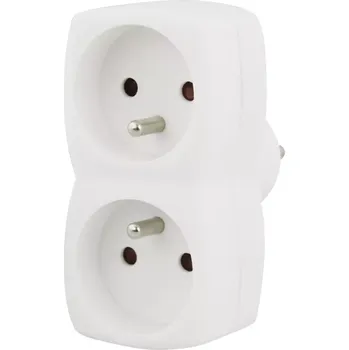 Pohon brány EU Emos ZR.2 rozbočovací 2 zásuvka, bílá, 230V