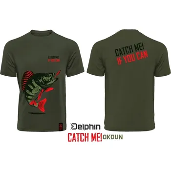 Rybářské oblečení Tričko Delphin Catch me! OKOUN velikost: XXXXL