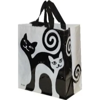 Nákupní taška Taška lamino 24l černé kočky