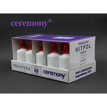 Smuteční dekorace Vklad hřbitovní LED 88 dní 15ks červená ZE3