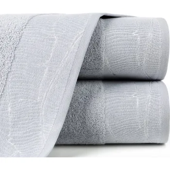 Ručník Bavlněný froté ručník s bordurou METALIC 50x90 cm, stříbrná, 480 gr Mybesthome