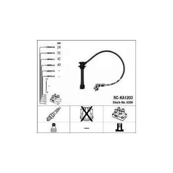 Zapalovací kabel Sada kabelů pro zapalování NGK RC-KA1203