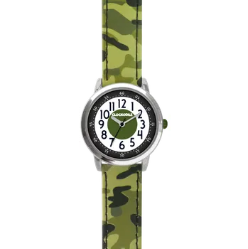 Hodinky CLOCKODILE Svítící zelené chlapecké dětské hodinky CLOCKODILE ARMY s maskáčovým vzorem CWB0031 (CLOCKODILE Svítící zelené chlapecké dětské hodinky CLOCKODILE ARMY s maskáčovým vzorem CWB0031)