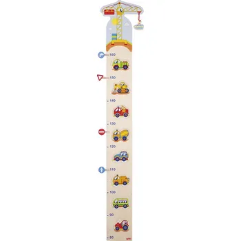 Goki Dřevěný metr Autíčka a značky