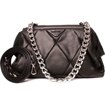 Kabelka Dámská luxusní malá kožená kabelka do ruky/na rameno Gianni Conti 317 černá | KabelkyproVas.cz