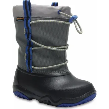 Dívčí sněhule Crocs Swiftwater Waterproof Boot Black/Blue Jean 32/33