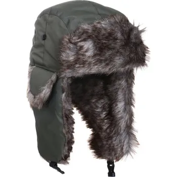 Čepice M-Tramp beranice Tramp s kožešinou ZELENÁ