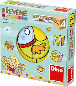 Dřevěná hračka Dino Kostičky pro nejmenší 4 ks