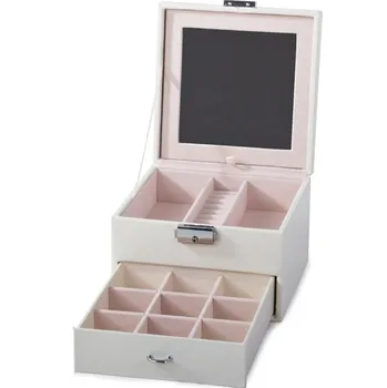 Šperkovnice Verk Šperkovnice se zrcadlem 01455_B bílá