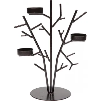 Svícen by inspire 8535-00-00 25 cm černohnědý