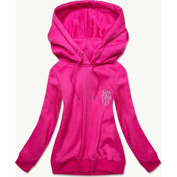 Dámská mikina Krátká růžová dámská tepláková mikina (26013) odstíny růžové L (40)