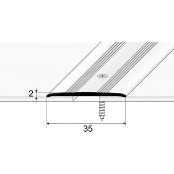 přechodová lišta Přechodová lišta Profil Team samolepící plochá 35mm 0,93m stříbrná