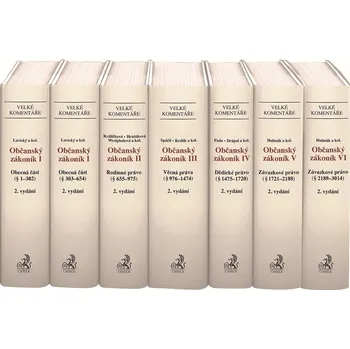 Občanský zákoník I–VI. Komentář. 2. vydání. Objednáním kompletu ušetříte celých 5 070 Kč!