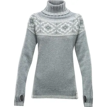 Dámský svetr Devold Ona Woman Round Grey Melange L