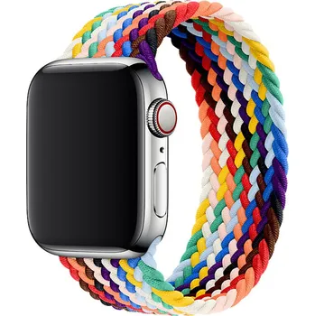 MůjMiBand.cz Pletený navlékací řemínek pro Apple Watch 38mm/40mm/41mm/42mm - velikost M Barva: edice Pride