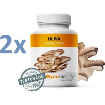 Náplast MycoMedica Hlíva ústřičná 2 x 90 kapslí + Sada náplastí Hartmann Cosmos s polštářkem 5 kusů
