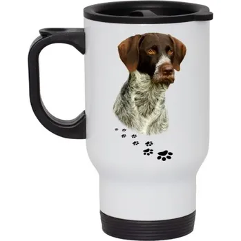 Termohrnek Cestovní termohrnek s uchem s potiskem Český fousek