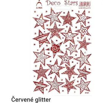 Vánoce Holografické dekorační hvězdy mix barev