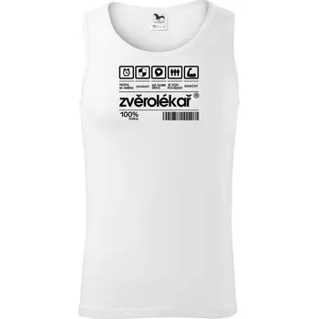 Čárový kód zvěrolékař, zvěrolékařka - Tílko pánské Core - M ( Bílá )