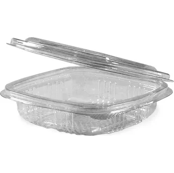 Jednorázové nádobí WIMEX Miska hranatá průhledná s víčkem 125 ml 50 ks