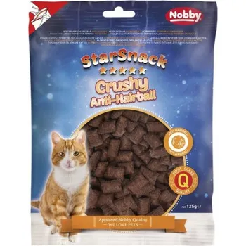 Pamlsek pro kočku Nobby Nobby StarSnack Cat Crushy Anti-Hairball křupavé polštářky 125g