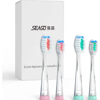 Náhradní hlavice k elektrickému kartáčku Seago SG-977/SG-513 náhradní hlavice 4 ks