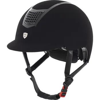 Jezdecká přilba EQUESTRO Helma jezdecká Eclipse Plain Velvet Equestro, černá Obvod hlavy: 56-58 cm