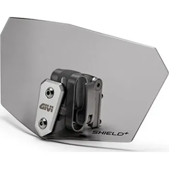 Motodíl S 180F SHIELD+přídavné plexi GIVI kouřové univerzální, s hliníkovým úchytem