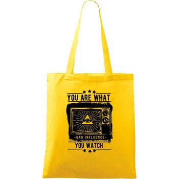 You Are What You Watch - Taška bavlněná - 42 x 38 cm ( Žlutá )