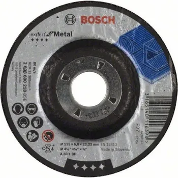 Brusný kotouč BOSCH Expert for Metal Hrubovací kotouč profilovaný 115x22,23x6 mm 2608600218 free_store_pickup