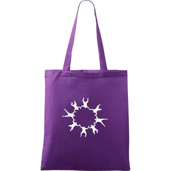 Hromadný seskok padákem - Taška bavlněná - 42 x 38 cm ( Fialová )