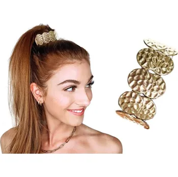 Natáčka na vlasy Doplněk ke sponám Pony-O ve tvaru tepaných mincí Obsah: Gold Coin