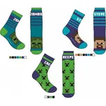 Fashion UK Dětské ponožky MINECRAFT 3pack 46084 - modrozelený mix Velikost: 27-30