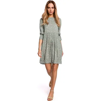 Dámské šaty M521 Šaty s nařasenými rukávy - model 7 EU S