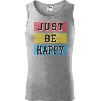 Just be happy - Tílko pánské Core - XL ( Tmavě šedý melír )