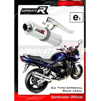 Výfuk pro motocykl Homologovaný Laděný výfuk DOMINATOR SUZUKI GSF 1200 N / S BANDIT WVA9 2001-2005 KULATÁ KONCOVKA STANDART HOMOLOGACE